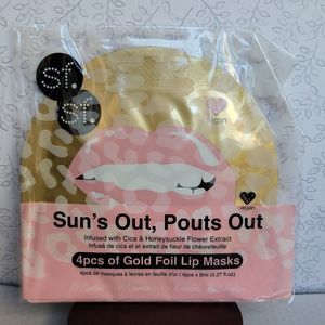 SF Sun's Out, Pouts Out 4 Piece Gold Lip Masks